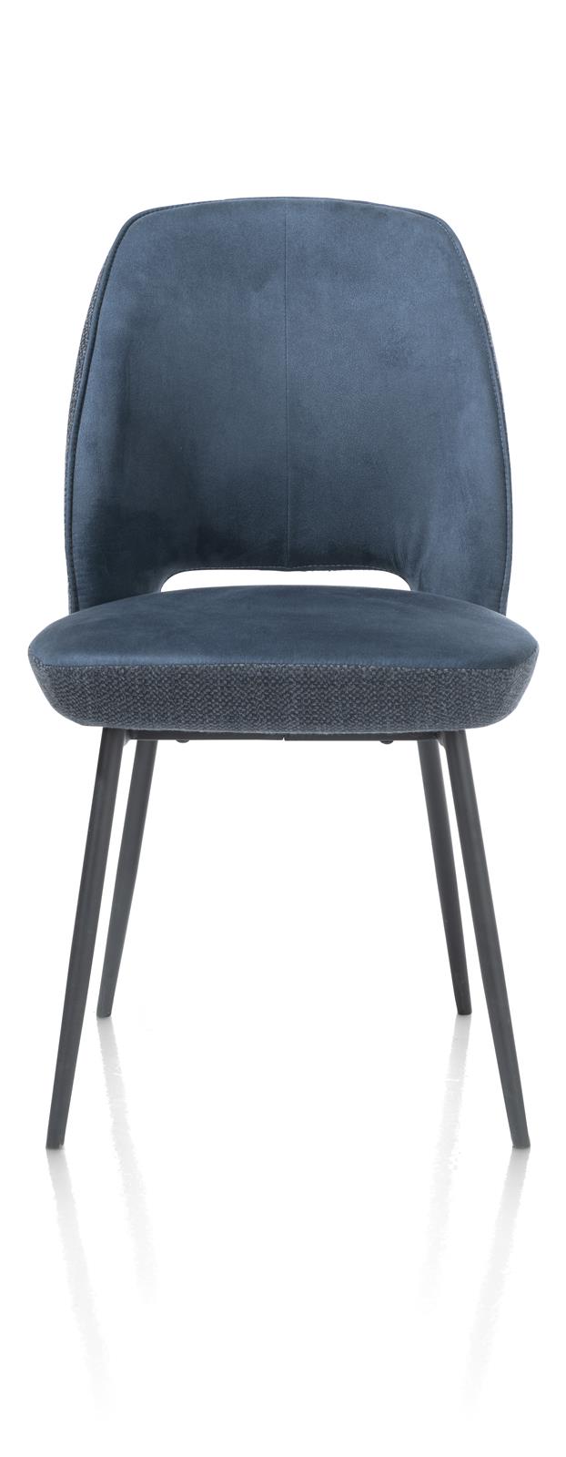 XOOON Stuhl Vays Stoff dkl-blau Gestell off black von XOOON