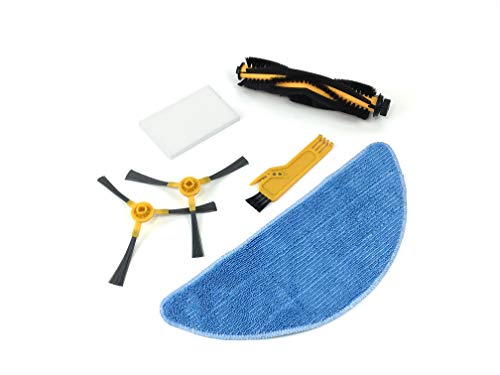 XORO Set 100 Ersatzteile für Saugroboter HSR 100/200 - Cleaning Set ACC600600, Gelb/Schwarz von Xoro