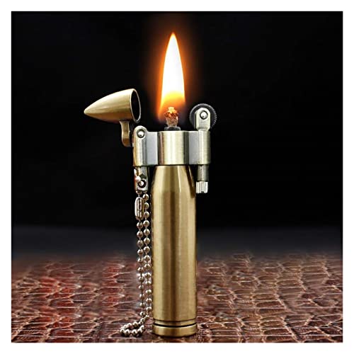 XOTAK Bullet Retro-Feuerzeug, Mini-Taschenfeuerzeug, winddichtes handgemachtes Retro-Kerosin-Feuerzeug, Geschenk for Männer (Color : C) von XOTAK