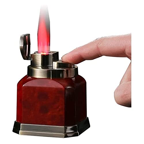 4-Flammen-Zigarrenfeuerzeug ， Nachfüllbares Butangas-Tischfeuerzeug mit roter Flamme aus Metall Winddicht ， Einzigartige Geburtstagsgeschenke for Männer von XOTAK