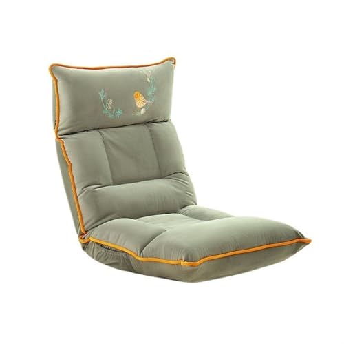 Tragbarer Bodenstuhl, Bodensofa-Stuhl, Tatami-Stuhl mit verstellbarer Rückenlehne, gepolsterte Rückenlehne, bodengepolsterter Sitz mit Metallrahmen, klappbarer Lazy-Stuhl for Meditieren, Lesen, Zuscha von XOVP-023