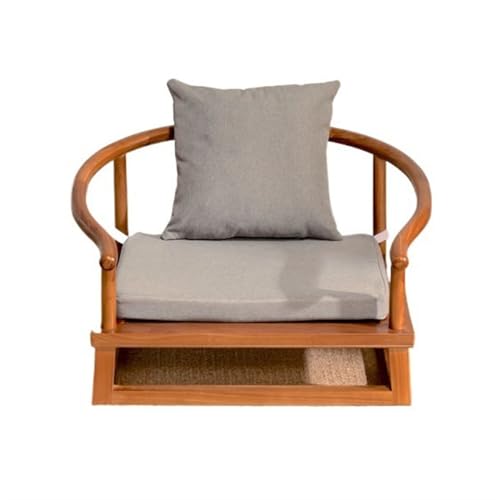 Tragbarer Bodenstuhl, Bodenstuhl aus Holz mit Rückenlehne, tragbarer Tatami-Stuhl im japanischen Stil, Akzent-Meditations-Lounge-Stuhl, Gaming-Lazy-Stuhl for das Erkerfenster im Wohnzimmer ( Color : T von XOVP-023