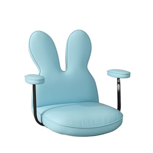 Tragbarer Bodenstuhl, Lounge-Bodenstuhl, gepolsterter Boden-Lazy-Sofa-Stuhl mit Rückenlehne for Meditation und Gaming, Lesestuhl for Bodensitze, beinloser Erkerfenster-Rückenlehnenstuhl ( Color : Blue von XOVP-023