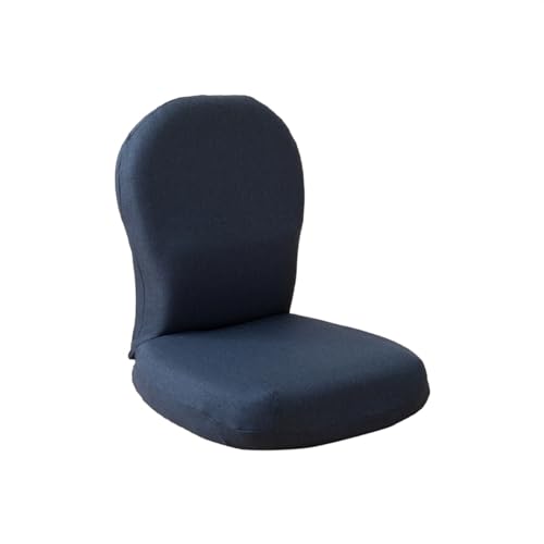 Tragbarer Bodenstuhl, Stuhl mit Rückenlehne, verstellbar, Lazy Sofa, Bodensitzstuhl, Wohnzimmermöbel, Erkerfenster, Tatami, beinloser Stuhl for Arbeiten, Lesen, Spielen, Ausruhen ( Color : Navy Blue ) von XOVP-023