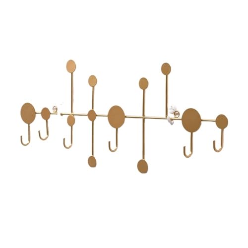 Wandgarderoben Kreative Garderobenständer, Wandhalterung, Metall-Hutständer for den Eingangsbereich for Aufhängen von Mänteln, Jacken, Kleidung und Hüten Garderobenleiste Garderobenhaken(Gold,Groß) von XOVP-023