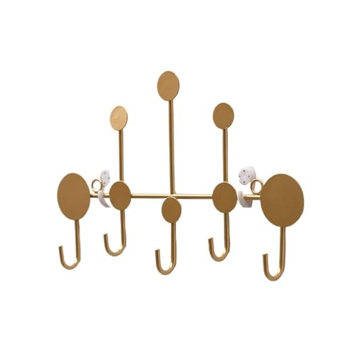 Wandgarderoben Kreative Garderobenständer, Wandhalterung, Metall-Hutständer for den Eingangsbereich for Aufhängen von Mänteln, Jacken, Kleidung und Hüten Garderobenleiste Garderobenhaken(Gold,Klein) von XOVP-023