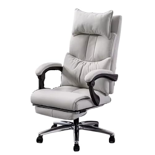 XOVP-023 Möbel Bürostuhl Chefsessel, ergonomischer Gaming-Stuhl mit Technologie, Stoff, drehbar, Computer-Schreibtischstuhl mit Rollen Computerstuhl mit Rückenlehne(Weiß) von XOVP-023