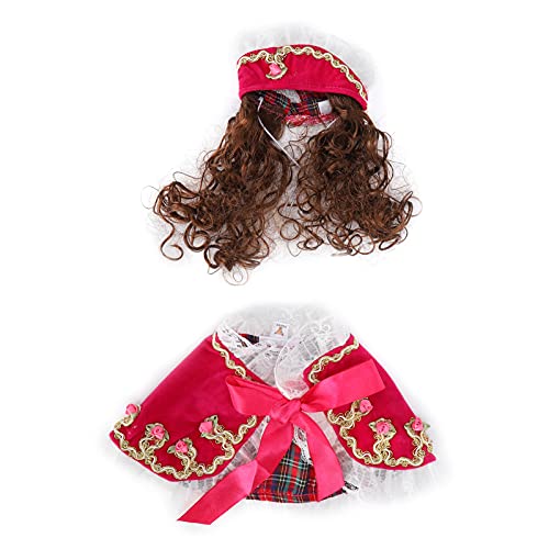 Kleines Haustier - Mini Prinzessin Cloak Haustierkostüm für Hunde und Katzen (PF18 Rose Red M) von XOYIXOYI