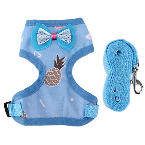 Pet Chicken Verstellbares Gurt -Traktionseil zum Training und Gehen (M blaue Ananas) von XOYIXOYI