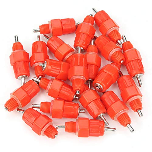 Xoyixoyi Automatische Wassernippeltrinker | Einschraubentyp für Hühnchen, Ente, Vieh, 20pcs von XOYIXOYI