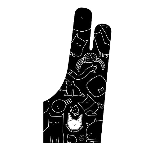 XP-PEN ACG 15 Handschuhe Antifouling Zeichenhandschuhe, Artist Anti-fouling Glove, zwei Finger-Handschuhe zum digitalen Malen, freie Größe, für Rechts-und Linkshänder geeignetd, (2 Stück) von XP-PEN
