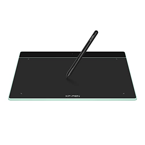 XP-PEN Deco Fun L Grafiktablett, 10 x 6 Zoll Zeichentablett, Stift mit 8192 Druckstufen& 60 Grad Tilt, Drawing Tablet für Home Office und E-Learning mit Gratissoftware (Grün) von XP-PEN