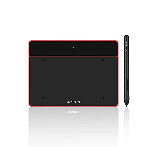 XP-PEN Deco Fun XS 4,8"x3" Grafiktablett mit batterielosem Stift 8192 Drucksufen für Digitale Unterschrift (Rot) von XP-PEN