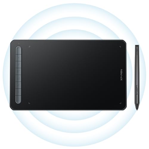 XPPen Deco MW 8x5 Zoll Grafiktablett Bluetooth Wireless Zeichentablett mit 8 Tasten, Drawing Tablet mit X3 Stylus, kompatibel mit Windows, Mac, Android, Chrome OS und Linux (Schwarz) von XP-PEN
