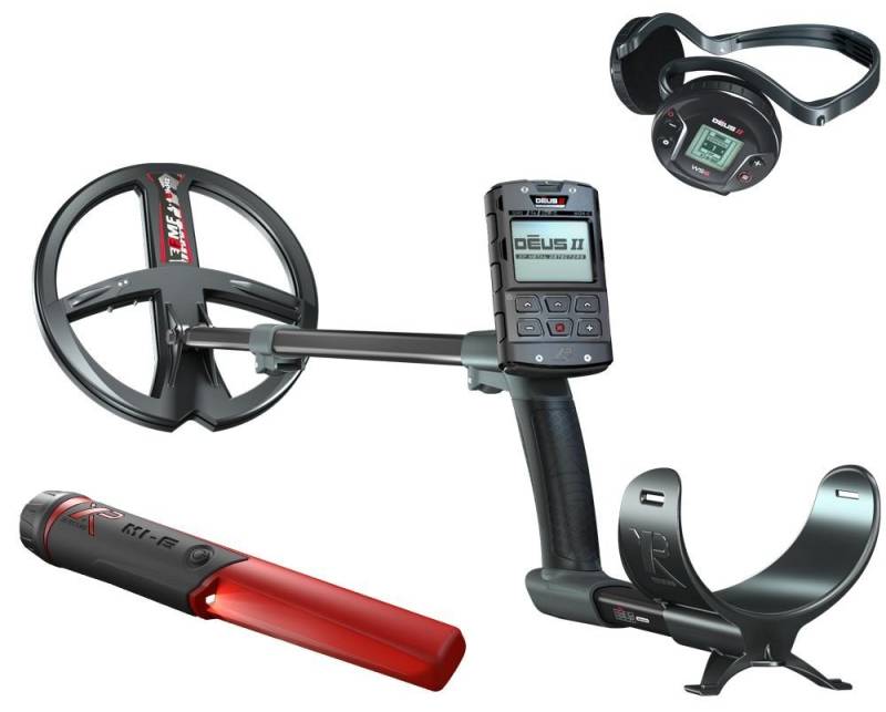 XP Metalldetektor DEUS 2 22 FMF RC WS6 Komplettset mit gratis MI-6 Pinpointer von XP