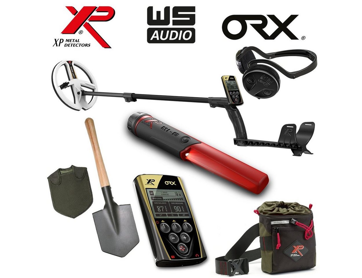XP Metalldetektor XP ORX 22 HF RC WS Audio Komplettset von XP