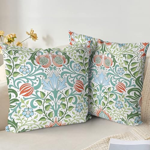 XPHZZL Kissenbezüge, 2er-Set, 55 x 55 cm, weich, Vintage-Blumenmuster, dekorative Wurfkissenbezüge, Boho-Kissenbezug, für Sofa, Bett, Garten, Outdoor, Frühlingsdekoration, Blumenpflanze mit XPHZZL Kissenbezüge, 2er-Set, 55 x 55 cm, weich, Vintage-Blumenmuster, dekorative Wurfkissenbezüge, Boho-Kissenbezug, für Sofa, Bett, Garten, Outdoor, Frühlingsdekoration, Blumenpflanze mit von XPHZZL