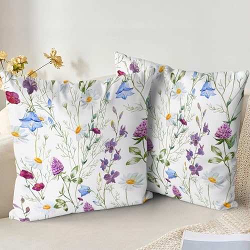 XPHZZL Kissenbezüge, 55 x 55 cm, weich, doppelseitig, für Sofa, Bett, Garten, Outdoor, Frühlingsdekoration, mit unsichtbarem Reißverschluss, 55 x 55 cm, Violett, 2 Stück XPHZZL Kissenbezüge, 55 x 55 cm, weich, doppelseitig, für Sofa, Bett, Garten, Outdoor, Frühlingsdekoration, mit unsichtbarem Reißverschluss, 55 x 55 cm, Violett, 2 Stück von XPHZZL