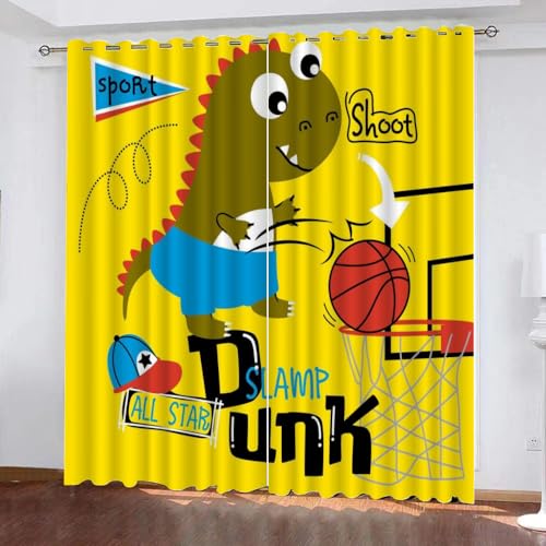 XPINGO 3D Dino Gardinen ösenschal 2er Set B 120 X H 140 cm Süßer Dinosaurier Vorhang Blickdicht Kälteschutz Schallschutz Verdunkelung Wärmeisolierende Vorhänge für Wohnzimmer Schlafzimmer XPINGO 3D Dino Gardinen ösenschal 2er Set B 120 X H 140 cm Süßer Dinosaurier Vorhang Blickdicht Kälteschutz Schallschutz Verdunkelung Wärmeisolierende Vorhänge für Wohnzimmer Schlafzimmer von XPINGO