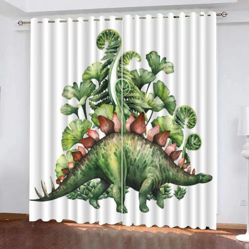 XPINGO 3D Dino Gardinen ösenschal 2er Set B 120 X H 140 cm Süßer Dinosaurier Vorhang Blickdicht Kälteschutz Schallschutz Verdunkelung Wärmeisolierende Vorhänge für Wohnzimmer Schlafzimmer XPINGO 3D Dino Gardinen ösenschal 2er Set B 120 X H 140 cm Süßer Dinosaurier Vorhang Blickdicht Kälteschutz Schallschutz Verdunkelung Wärmeisolierende Vorhänge für Wohnzimmer Schlafzimmer von XPINGO