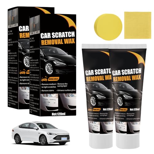 Autolack Kratzer Entferner, 2 Stück Autokratzer-Reparaturpaste, Car Scratch Repair Paste, Effizient Auto Kratzer Entferner, Politur Auto Kratzer Entfernen mit 2 Schwammbürsten von XPJBKC