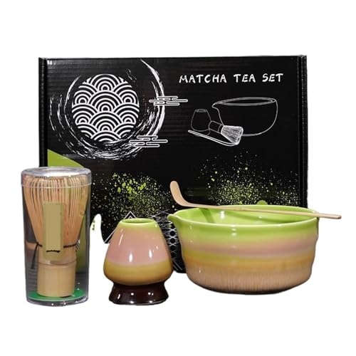 4/7 Stücke Matcha-herstellungsset Matcha-Pinsel Exquisite Matcha-Schüssel-Box Mit Schneebesen Prächtige Tee-Tools Matcha Tee Set(4pcs Colorful) von XPJYUA