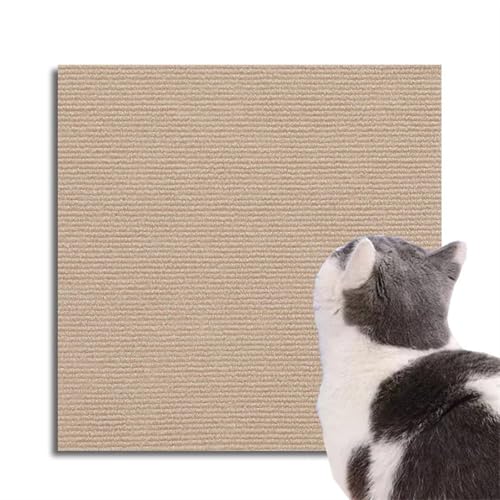 DIY Katzenkratzwand Anti-Katzenkratz-Sofabrett Sofaschutz Pfotentrimmbarer Selbstklebender Teppich Katzenkratzbrett Katzenscratchmatte DIY(Khaki,30x100) von XPJYUA