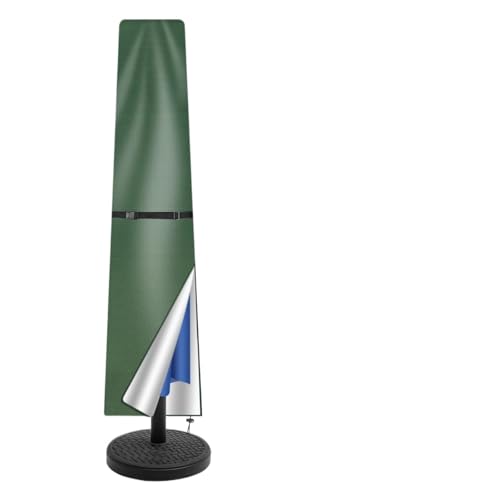 Gerade Sonnenschirmabdeckung, wasserdicht, UV-beständig, winddicht, große Schutzhülle for Terrassenschirm mit Teleskopstange und Reißverschluss Sonnenschirmabdeckung(GREEN,190cm) von XPJYUA