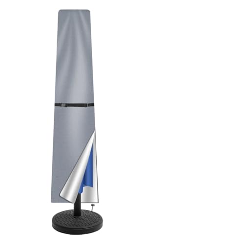 Gerade Sonnenschirmabdeckung, wasserdicht, UV-beständig, winddicht, große Schutzhülle for Terrassenschirm mit Teleskopstange und Reißverschluss Sonnenschirmabdeckung(GREY,190cm) von XPJYUA