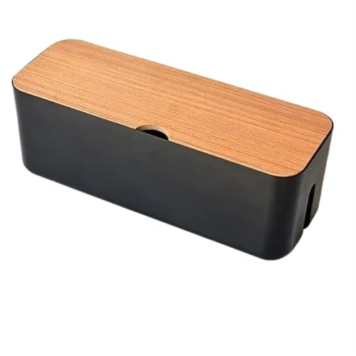 Kabelaufbewahrungsbox, Steckdosenleiste, Kabelgehäuse, staubdicht, Ladegerät-Steckdose, Organizer, Netzwerkleitungs-Aufbewahrungsbehälter Kabelaufbewahrungsbox(Black 29.5x11.4x11cm) von XPJYUA