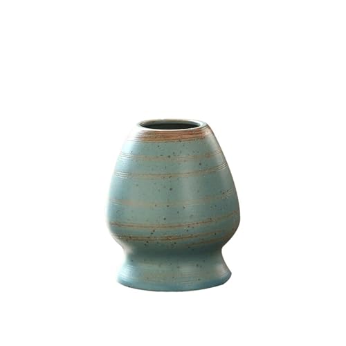 Keramik Matcha Grüner Tee Chasen Halter Tee-Set Zubehör Ständer Schüssel Schneebesen Mühle Bürsten Tee Werkzeuge Halter Matcha Tee Set(Blue) von XPJYUA