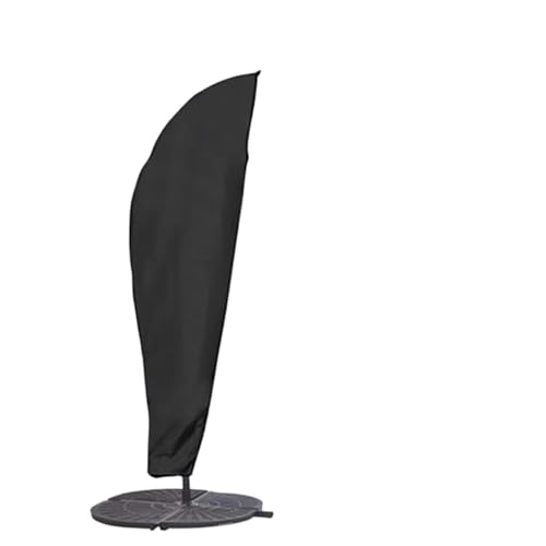 PatioWaterproof Outdoor-Sonnenschirmabdeckung mit Reißverschluss-Freischwinger Sonnenschirmabdeckung(205cm Black) von XPJYUA