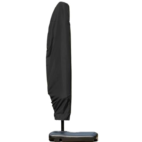 Wasserdichte Abdeckung Outdoor Sonnenschirm Regenschirm Garten Wetterfeste Terrasse Cantilever Regen Zubehör Sonnenschirmabdeckung(280cm black) von XPJYUA
