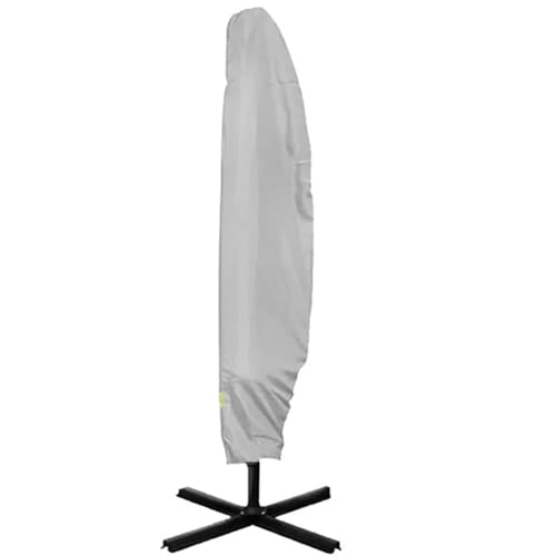 Wasserdichte Oxford-Stoff Outdoor Banana Regenschirm Abdeckung Schatten Garten Wetterfeste Terrasse Cantilever Sonnenschirm Regen Zubehör Sonnenschirmabdeckung(Grey) von XPJYUA