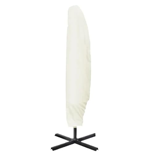 Wasserdichte Oxford-Stoff Outdoor Banana Regenschirm Abdeckung Schatten Garten Wetterfeste Terrasse Cantilever Sonnenschirm Regen Zubehör Sonnenschirmabdeckung(White) von XPJYUA