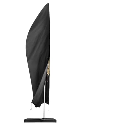 Wasserdichte Schutzhülle for Terrassenschirm im Freien mit Reißverschluss for Garten-Freiarm-Sonnenschirm-Regenschirme Sonnenschirmabdeckung(Black 280cm) von XPJYUA