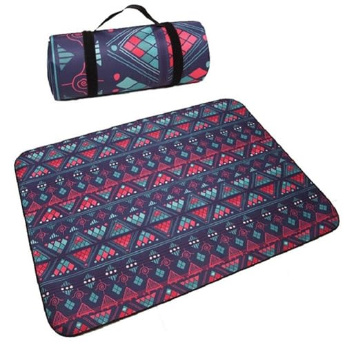 XPJYUA Faltbare Campingmatte Outdoor Strand Picknick Bedruckte verdickte Isomatte Picknickdecke(C) von XPJYUA