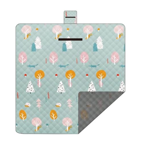 XPJYUA Faltbare wasserdichte Campingmatte Strandpicknick-Pad-Decke Picknickdecke(Forest) von XPJYUA