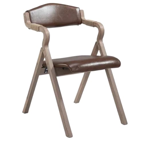 XPJYUA Holzklappstühle Hölzerner einfacher moderner faltender Esszimmerstuhl-Rückenlehne-Armlehnen-Café-Balkon-Studien-Freizeit-Stuhl-Designer-Stuhl(Color 12) von XPJYUA