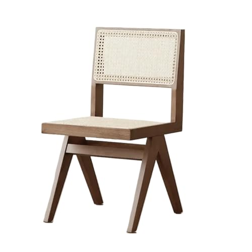 XPJYUA Holzklappstühle Klappbarer Rattanstuhl Aus Massivem Holz, Schwarzer Stuhl, Kissen, Café-Stuhl Mit Rückenlehne(Orange) von XPJYUA