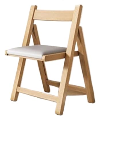 XPJYUA Holzklappstühle Stuhl Einfacher Massivholz-Klappstuhl Esszimmerstuhl Kleines Haus Einfacher Klappbarer Rückenstuhl Outdoor Home Tragbarer Relax-Stuhl(Color2) von XPJYUA