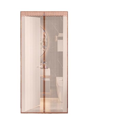 XPJYUA Magnetisches Fliegengitter Magnetischer Türvorhang mit automatischem Schließen(Coffee,80X210CM) von XPJYUA