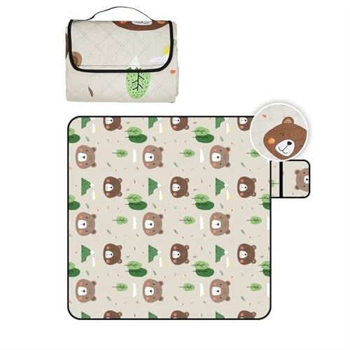 XPJYUA Outdoor Camping Matte Verdicken Picknick Pad Tragbare Falten Strand Matratze Decke Wasserdicht Feuchtigkeit-Beweis Campingplatz Matten Picknickdecke(200X200cm B) von XPJYUA