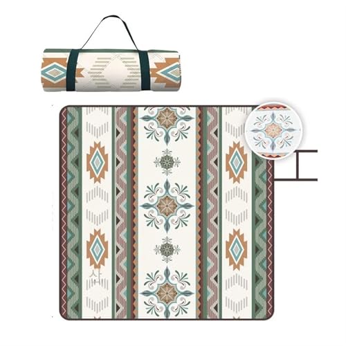 XPJYUA Outdoor Camping Matte Verdicken Picknick Pad Tragbare Falten Strand Matratze Decke Wasserdicht Feuchtigkeit-Beweis Campingplatz Matten Picknickdecke(200X200cm C) von XPJYUA