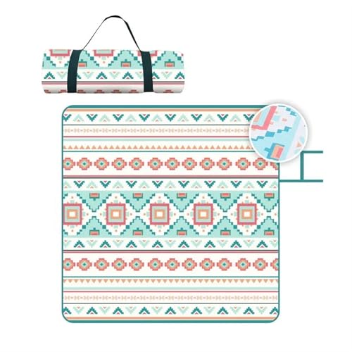 XPJYUA Outdoor Camping Matte Verdicken Picknick Pad Tragbare Falten Strand Matratze Decke Wasserdicht Feuchtigkeit-Beweis Campingplatz Matten Picknickdecke(200X200cm D) von XPJYUA
