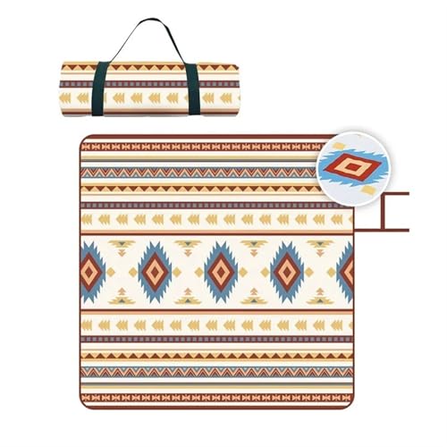 XPJYUA Outdoor Camping Matte Verdicken Picknick Pad Tragbare Falten Strand Matratze Decke Wasserdicht Feuchtigkeit-Beweis Campingplatz Matten Picknickdecke(200X200cm E) von XPJYUA