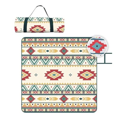 XPJYUA Outdoor Camping Matte Verdicken Picknick Pad Tragbare Falten Strand Matratze Decke Wasserdicht Feuchtigkeit-Beweis Campingplatz Matten Picknickdecke(200X200cm F) von XPJYUA
