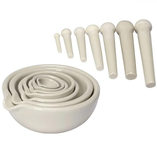 XPJYUA Stößel und Mörser 1-teiliges Porzellan-Mörser- und Stößel-Set for Zerkleinern und Mahlen von Kräutern oder Anderen weichen Substanzen. Schöne Werkzeuge for Labor oder Apotheke(100mm) von XPJYUA