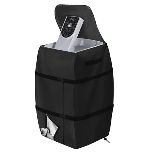 XPJYUA Wassererhitzer-Pumpenabdeckung 420D Badewannen-Isolierpumpenabdeckung 43x38x54 cm Universelles aufblasbares Spa for Whirlpools zu Hause im Freien warmwasserbereiter pumpenabdeckung(Black) von XPJYUA