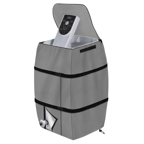 XPJYUA Wassererhitzer-Pumpenabdeckung 420D Badewannen-Isolierpumpenabdeckung 43x38x54 cm Universelles aufblasbares Spa for Whirlpools zu Hause im Freien warmwasserbereiter pumpenabdeckung(Gray) von XPJYUA